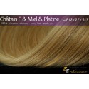 Extension à clips cheveux naturels Châtain & Miel & Platine P12/27/613