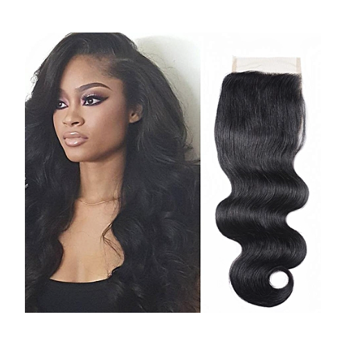 Top closure cheveux ondulé 4''X4'' 14 pouces (35 cm) couleur naturelle  …