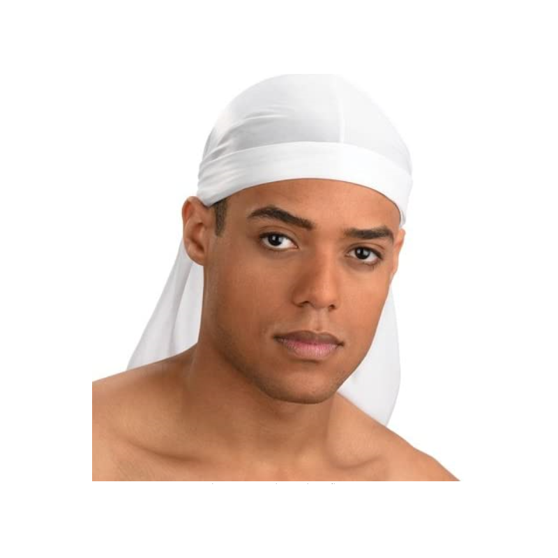 Bandana US Durag Blanc Extension Beauté