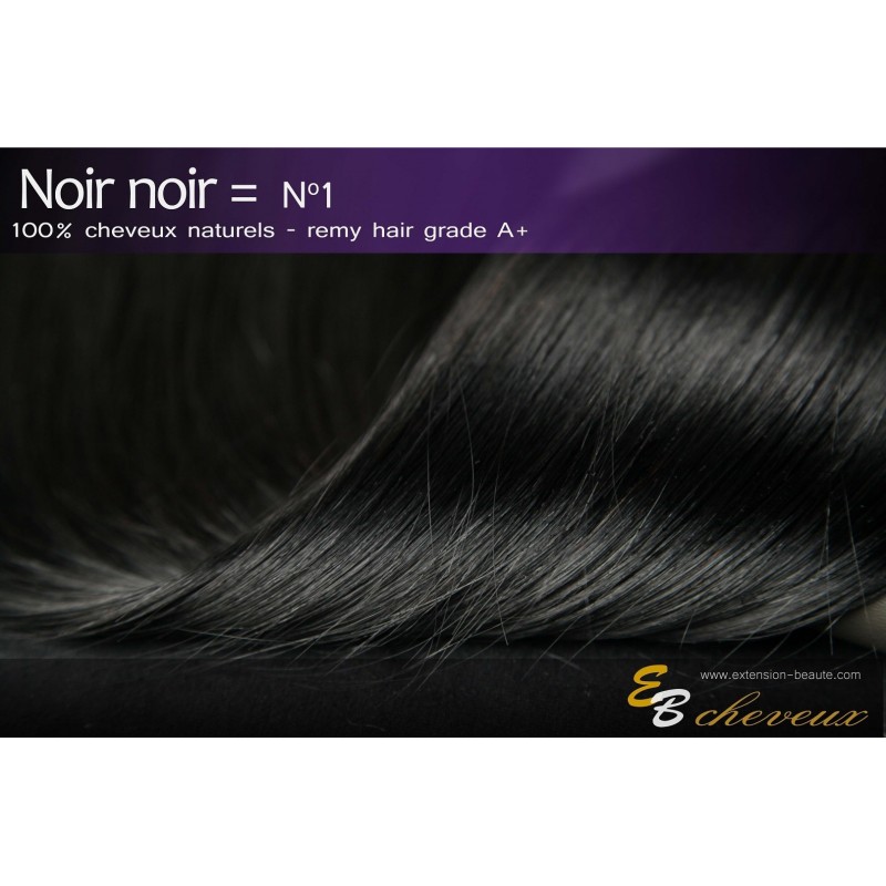 Tissage cheveux naturels lisse Noir noir N° 1
